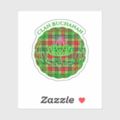 Buchanan Scottish Tartan Celtic Thistle Sticker (Vel)