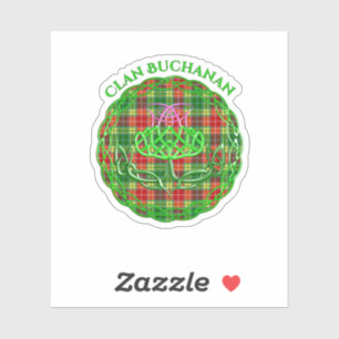 Buchanan Scottish Tartan Celtic Thistle Sticker