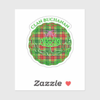 Buchanan Scottish Tartan Celtic Thistle Sticker