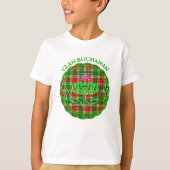Buchanan Scottish Tartan Celtic Thistle T-shirt (Voorkant)