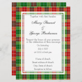 Buchanan Scottish Wedding Invitation Kaart (Voorkant / Achterkant)