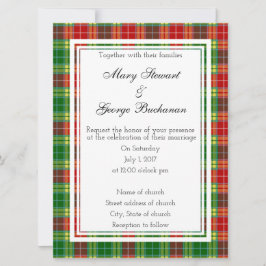 Buchanan Scottish Wedding Invitation Kaart