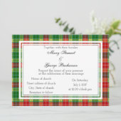 Buchanan Scottish Wedding Invitation Kaart (Staand voorkant)