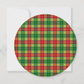 Buchanan Scottish Wedding Round Invitation Kaart (Achterkant)