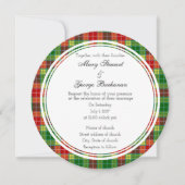 Buchanan Scottish Wedding Round Invitation Kaart (Voorkant)