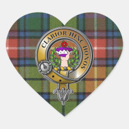 Buchanan Tartan & Badge Hart Sticker