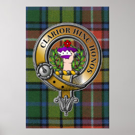 Buchanan Tartan & Badge Poster
