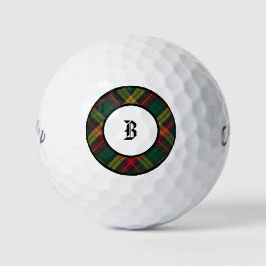 Buchanan Tartan Clan Pset Golf Balls Golfballen (Voorkant)
