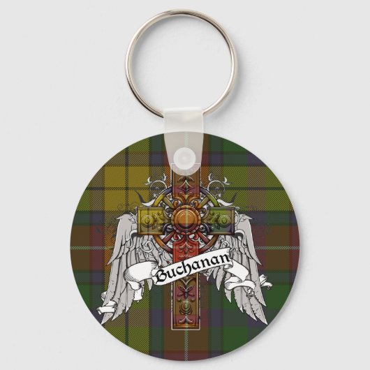 Buchanan Tartan Cross Sleutelhanger (Voorkant)