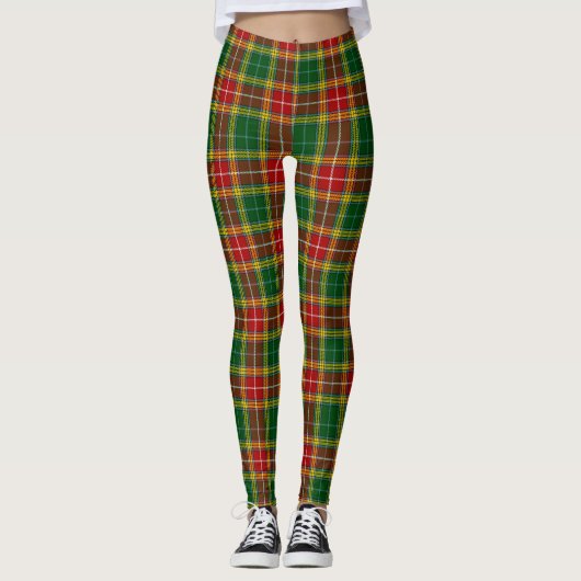 Buchanan Tartan Gele, Groene en Rode Leggings (Voorkant)