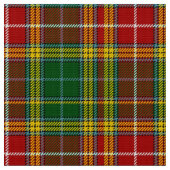 Buchanan Tartan Groen Rood Geel Plaid Stof (Close Up)