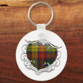 Buchanan Tartan Heart Sleutelhanger (Voorkant)