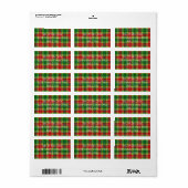 Buchanan Tartan Label (Full Sheet)
