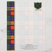 Buchanan tartan-ontwerppapier briefhoofd (Voorkant)
