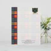 Buchanan tartan-ontwerppapier briefhoofd (Staand voorkant)