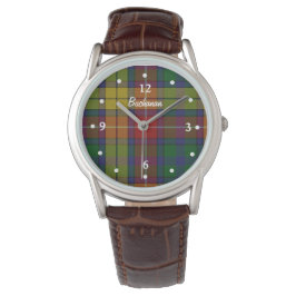 Buchanan Tartan Plaid Gezicht Custom Watch Horloge