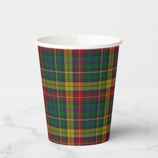Buchanan Tartan Plaid Papier Cups Papieren Bekers (Links)