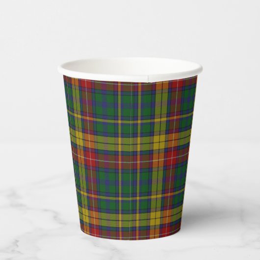 Buchanan Tartan Plaid Papier Cups Papieren Bekers (Rechts)
