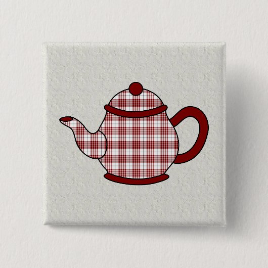 Buchanan Tartan Pset Teapot Vierkante Button 5,1 Cm (Voorkant)