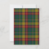 Buchanan Tartan Pset Wedding RSVP-kaart RSVP Kaartje (Achterkant)