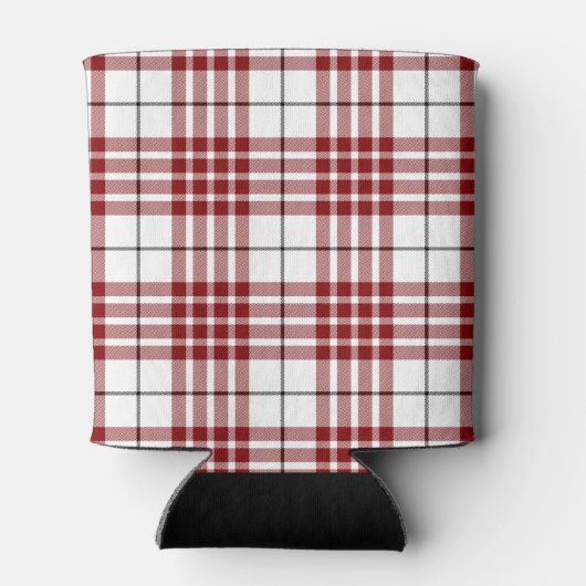 Buchanan tartan red white plaid blikjeskoeler (Achterkant)