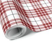 Buchanan tartan red white plaid cadeaupapier (Rol Hoek)