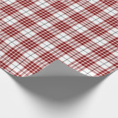 Buchanan tartan red white plaid cadeaupapier (Hoek)