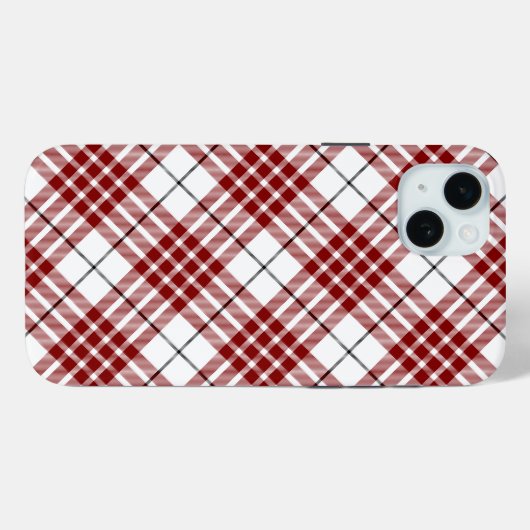 Buchanan tartan red white plaid Case-Mate iPhone case (Achterkant (horizontaal))