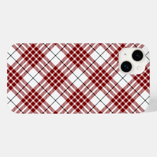 Buchanan tartan red white plaid Case-Mate iPhone case (Achterkant (horizontaal))