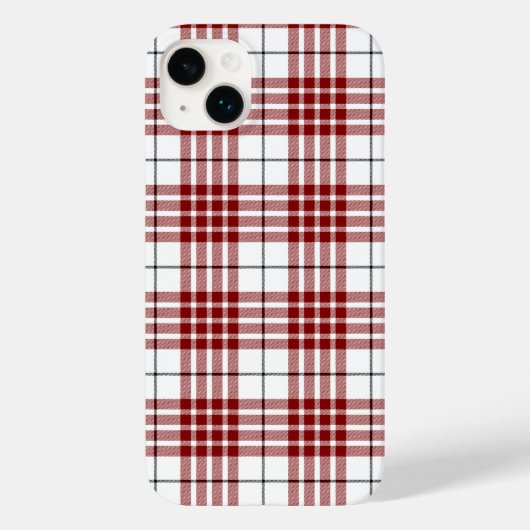 Buchanan tartan red white plaid Case-Mate iPhone case (Achterkant)