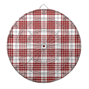 Buchanan tartan red white plaid dartbord