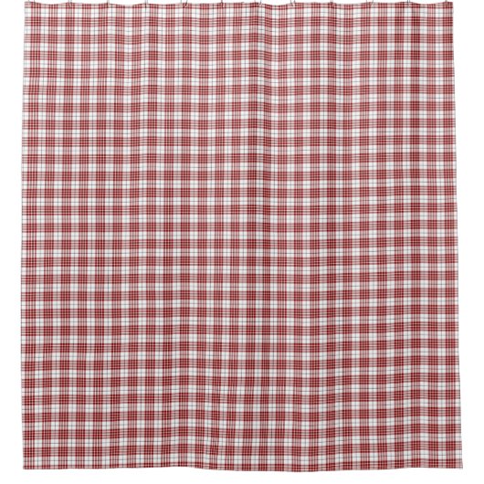 Buchanan tartan red white plaid douchegordijn (Voorkant)