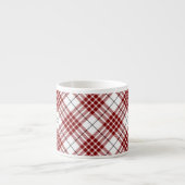Buchanan tartan red white plaid espresso kop (Voorkant)