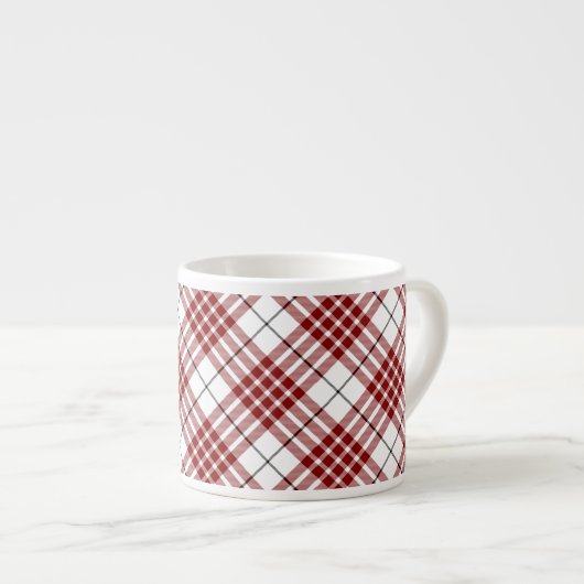 Buchanan tartan red white plaid espresso kop (Voorkant rechts)