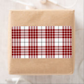 Buchanan tartan red white plaid etiket (Insitu)