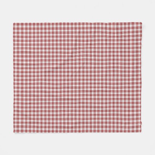 Buchanan tartan red white plaid fleece deken (Voorkant (Horizontaal))