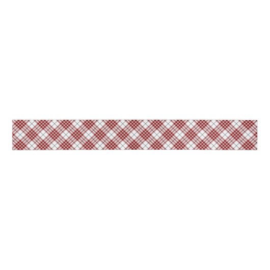Buchanan tartan red white plaid grosgrain lint (Voorkant)