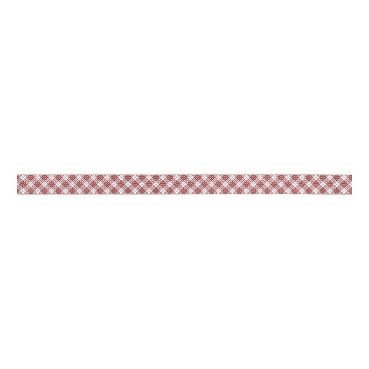 Buchanan tartan red white plaid grosgrain lint (Voorkant)