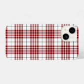 Buchanan tartan red white plaid iPhone hoesje (Achterkant horizontaal)