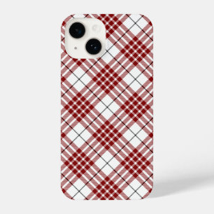 Buchanan tartan red white plaid iPhone 14 hoesje