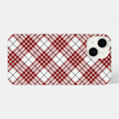 Buchanan tartan red white plaid iPhone hoesje (Achterkant horizontaal)