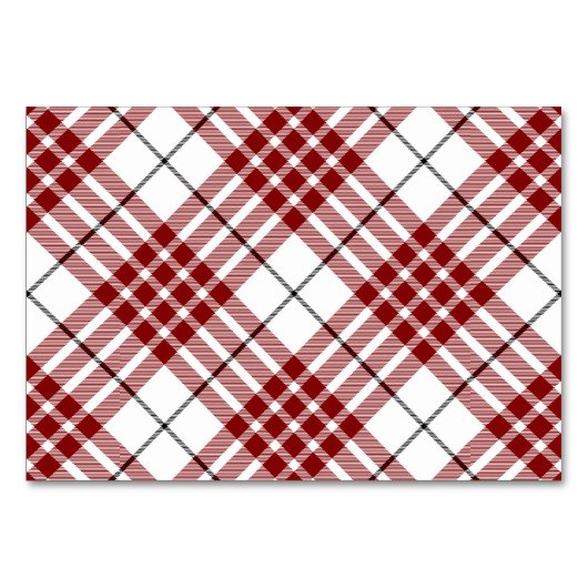 Buchanan tartan red white plaid kaart (Voorkant)