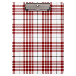 Buchanan tartan red white plaid klembord