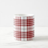 Buchanan tartan red white plaid koffiemok (Center)