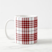 Buchanan tartan red white plaid koffiemok (Links)