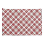 Buchanan tartan red white plaid kussensloop (Achterkant-Rechts)