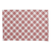 Buchanan tartan red white plaid kussensloop (Voorkant-Links)