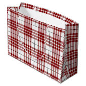 Buchanan tartan red white plaid large cadeautasje (Achterkant Gekanteld)