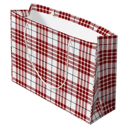 Buchanan tartan red white plaid large cadeautasje (Achterkant Gekanteld)