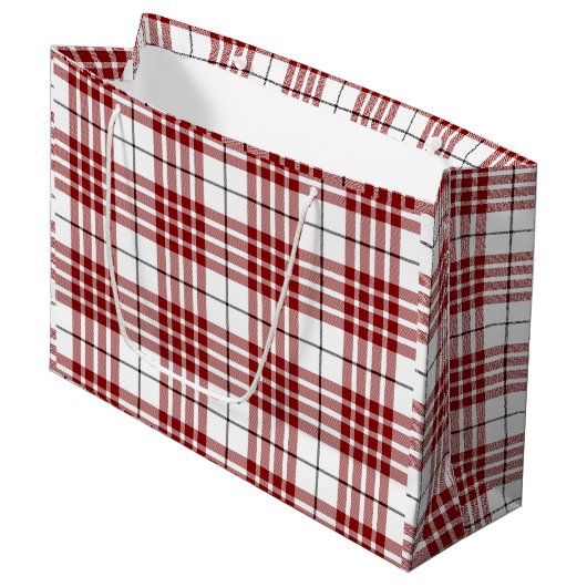Buchanan tartan red white plaid large cadeautasje (Voorkant Gekanteld)